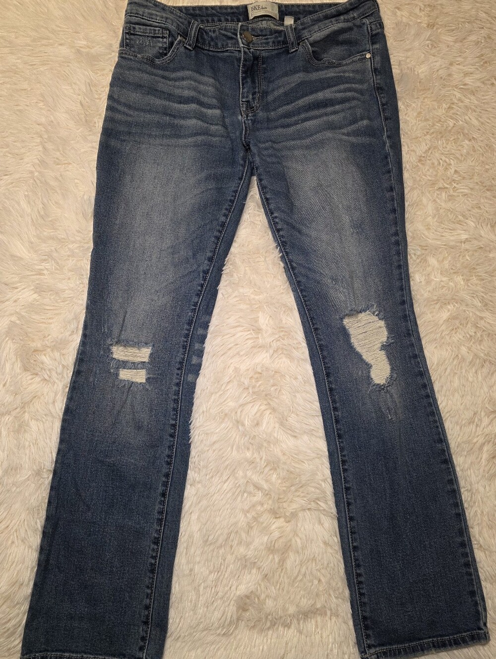 BKE Women’s Distressed Blue Jeans
